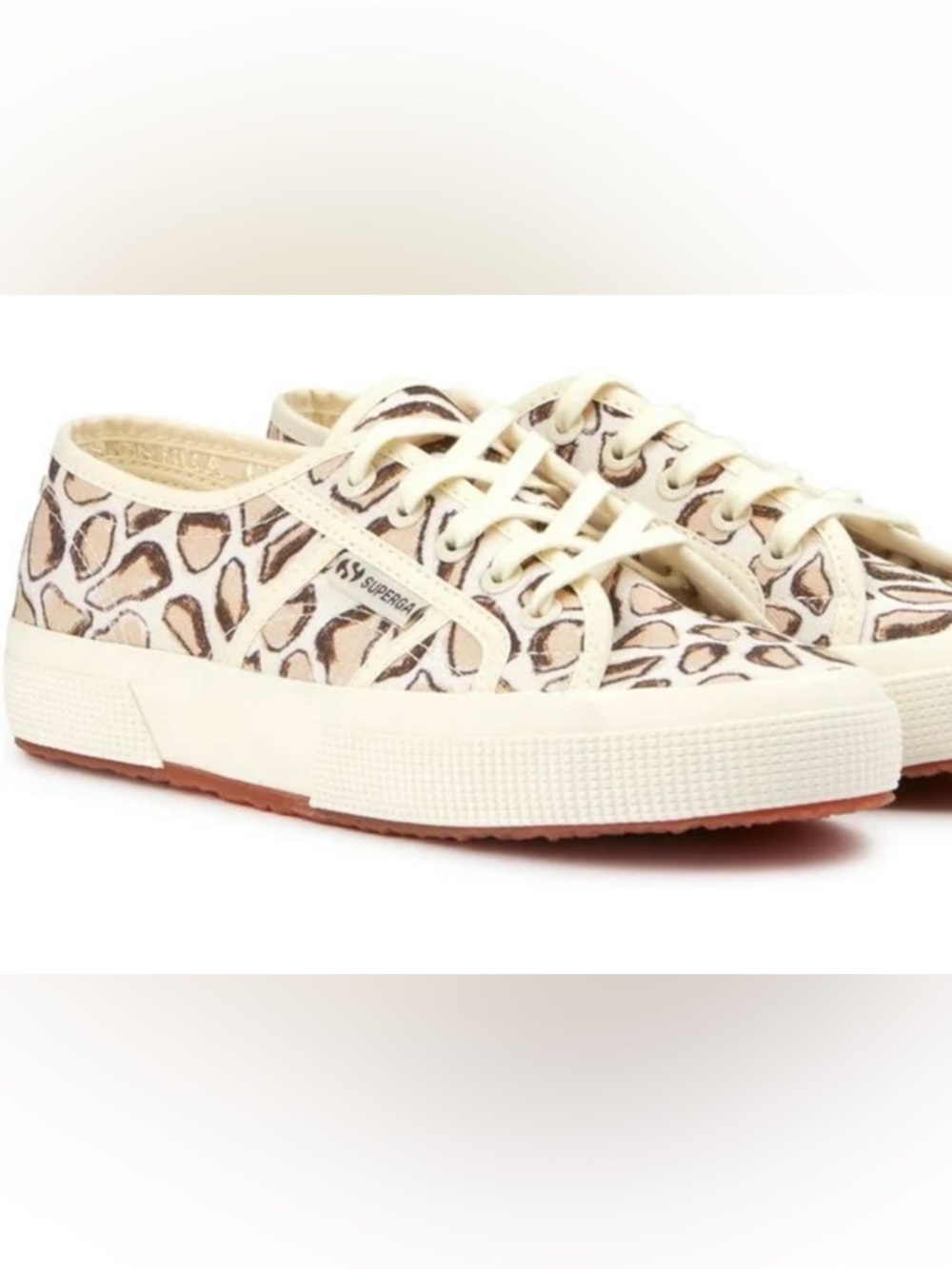 Superga 2750 Giraffa Print Sneakers Beige Natural Leopard Size 7.5 NWT - Picture 8 of 10